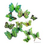 12 Pcs Butterfly dubble lear  Wall Stickers Decoration Magnet Butterflies on the wall DIY Wallpaper 3D PVC - Image 2
