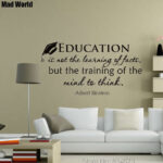 Mad World-Education Is Not The Learning Of Facts Wall Art Stickers Wall Decal Home DIY Decoration Removable Decor Wall Stickers - Image 3
