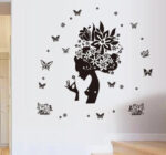 Butterfly and Woman Silhouette Decorative Sticker Home Living Room Sofa Background Removable Art Decor Mural Sticker Decal AY7184 - Image 4