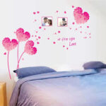 AY7176p Purple Love Grass Wall Stickers Home Decal Decoration Fashion Cute Waterproof Bedroom Living Room Sofa Home Family - Image 2