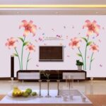 New 3D Love Lily pink Flowers sitting room the household adornment of the bedroom wall stickers on the wall AY9274 - Image 4