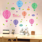 Xh4060c New Cartoon Hot Colorful  Air Balloon Wall Stickers for Kids Room Baby Nursery Room Living Room Waterproof Removable Poster PVC - AliExpress 15 - Image 2