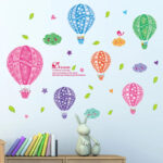 Xh4060c New Cartoon Hot Colorful  Air Balloon Wall Stickers for Kids Room Baby Nursery Room Living Room Waterproof Removable Poster PVC - AliExpress 15 - Image 3