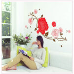 Red Rose PVC Wall Sticker jm7113 - Image 3