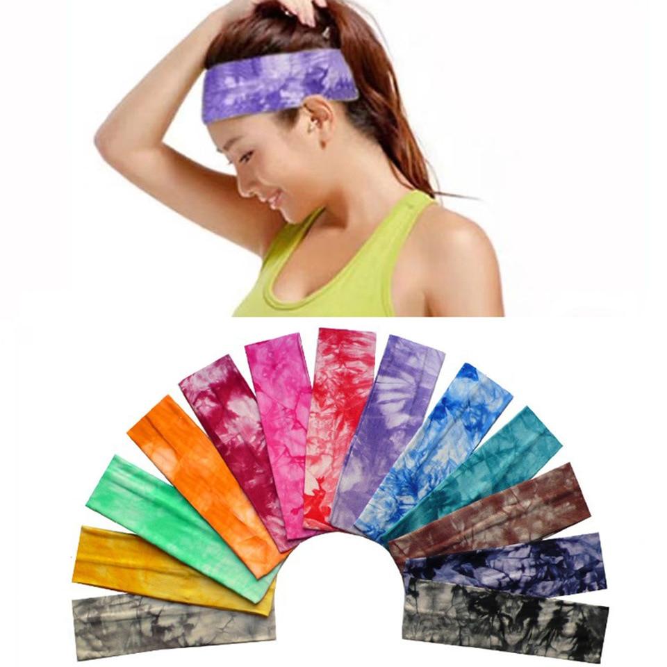2pcs Lady Fashion Cotton Absorb Sweat Yoga Elastic Headband Women Candy Color Sports Hairband Hair Accessories - Image 2