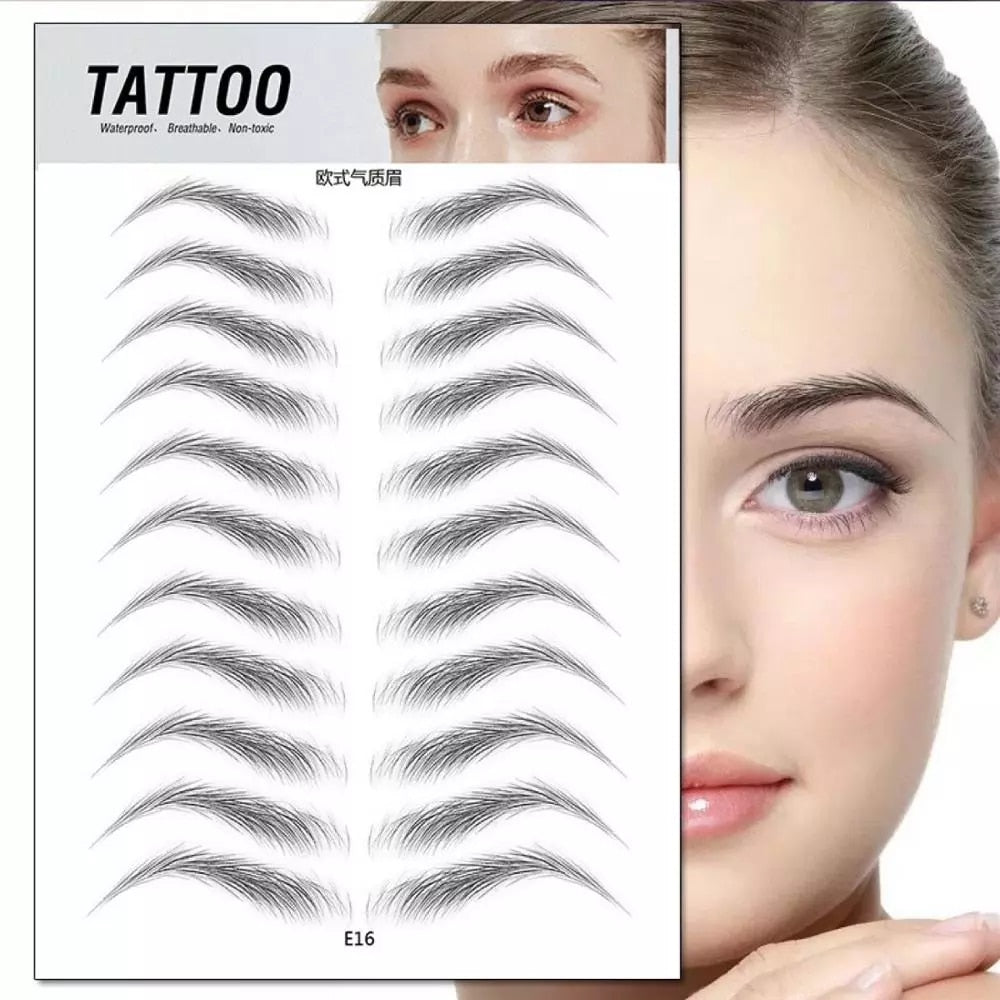 O-TWO-O-4D-Hair-Like-Eyebrows-Makeup-Waterproof-Eyebrow-Tattoo-Sticker-Long-Lasting-Natural-Fake.jpg_Q90.jpg_0047828a-ab7e-4eaa-baac-2f98edf89da6 2 Pair Water Transfer 6D Eyebrows Sticker Semi-Permanent Long Lasting False Brown Eyebrow Tattoo Stickers Eye Makeup Tools ssfrbks4h-a - Image 1