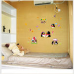 Cute penguin QQ bedroom living room bathroom children's room cute background wall sticker size 50x70 ay631 - Image 5