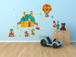 Wall Decals, Nursery Wall Stickers, Decorations for Baby Girls, Boys, Create Rooms Art Decor for Kids, Removable Vinyl Peel and Stick, Teddy Bears in Hot Air Balloon, Birds and Bees abc 1036 - Image 2