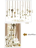 The Keys Of Love Wall Sticker SK-9115 Hanging Wall Paper PVC Removeable Wall Decor Wall Stickers - Image 8