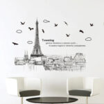 Paris landscape Tower wall stickers Vinyl DIY wall decals for Living room Bedroom sofa background wall Decor Murals - AliExpress 15 - Image 3
