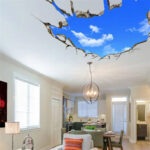 3D Blue Sky and White Clouds Sticker for Kids ay9253 - Image 2