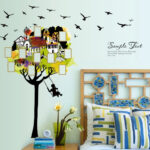SK9210 Self-adhesive Wall Sticker Tree House Photo Frame Swing Living Room Bedroom Children's Room Kindergarten - Image 3