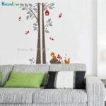 Tree Wall Sticker Squirrel Home Decor WallSticker ay848 - Image 2