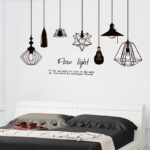 Simple and Elegant Hanging Lamp Wall Sticker for Home Decoration Xh5206c - Image 2