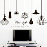 Simple and Elegant Hanging Lamp Wall Sticker for Home Decoration Xh5206c - Image 4