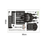 Creative Black Castle Street Light Wall Stickers Ay1915 - Image 4