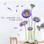 Purple Flower Plants Wall Sticker - Image 3