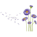 Purple Flower Plants Wall Sticker - Image 2