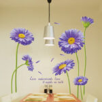 Purple Flower Plants Wall Sticker - Image 4