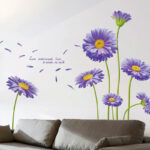 Purple Flower Plants Wall Sticker - Image 5