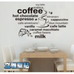 JM7323 English proverbs coffee wall stickers Vinyl DIY Coffee language wall decals For Cafe kitchen restaurant decoration Art - Image 3