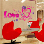 Romance De Moure Stickers Wallpaper Happy Valentine's Day Household Adornment To Wall Stickers Pvc Decoration Household Wallpape - Wall Stickers - - Image 3