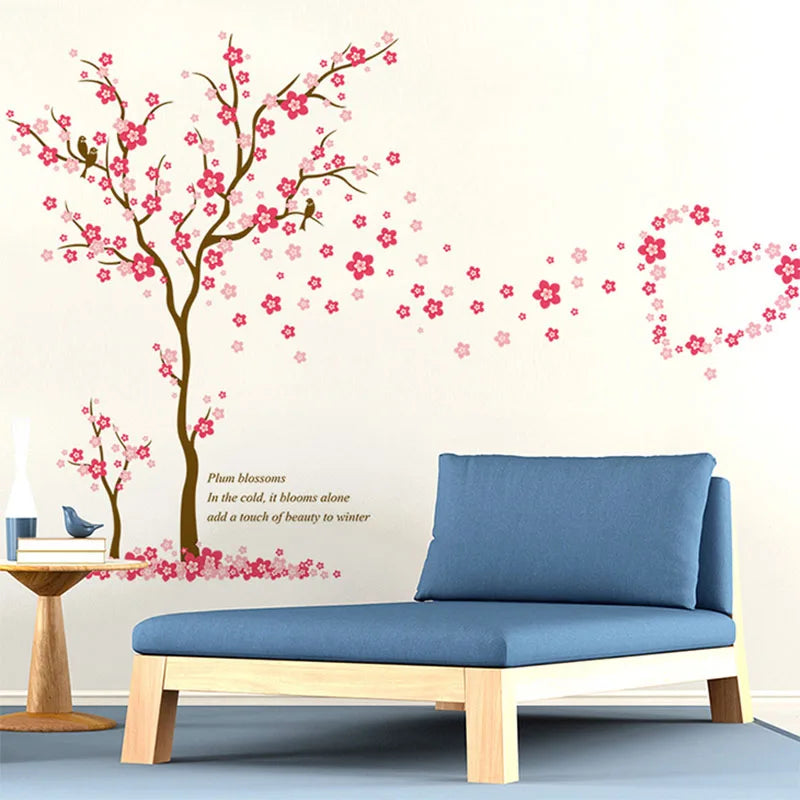 Rosa-ciruelo-flor-rbol-amor-pegatinas-de-pared-PVC-sala-de-estar-dormitorio-Fondo-decoraci-n_add94af9-4a95-46b0-8e55-fe9f429e0115 Pink Plum Blossom Tree Love Wall Stickers xh9268 - Image 1