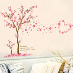 Pink Plum Blossom Tree Love Wall Stickers xh9268 - Image 2