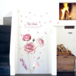 Rose Flowers Wall Art Decal Decoration Romantic Flower Wall Stickers Sk9281 - Image 2