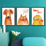 Wall Sticker picture frame Dog Cat Chicken Sticker  XL8322 - Image 2