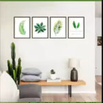 Botanical Frame Wall Decals - Custom Greenery Stickers for Dining & Bedroom size 50x70 sk7132 - Image 4