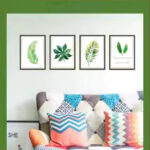 Botanical Frame Wall Decals - Custom Greenery Stickers for Dining & Bedroom size 50x70 sk7132 - Image 7