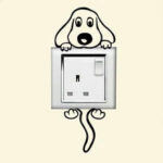 DIY Funny Cute Cat Dog Switch Sticker Wall Sticker Home Decoration Bedroom Parlor Decoration - Image 5