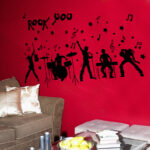 Rock Band Music Wall Stickers - Image 4