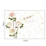 Flowers Wall Stickers Bedroom TV Sofa Romantic Flowers Home Decors - Image 2