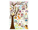 Colorful Owl Tree Wall Stickers Kids room Nursery Decor Cartoon Animal Wall Decals Removable Art Murals Monkey Wallpaper dc18 - Image 5