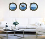 Aircraft Carrier Window View Murals Wall Decals Removable Wall Stickers Arts Wallpaper - Image 2