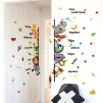 Cartoon Animal English Children's Door Kindergarten Decoration Fun Wall Stickers Sk7042 - Image 3