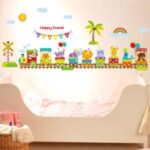 Sk9011 Cartoon Animal Train Wall Sticker - Image 5