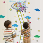 Sk9014 Travelling Space Flight Wall Sticker size 60x90