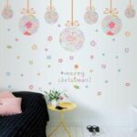 The new environmentally friendly PVC removable glass Christmas ball lob window dressing mall restaurant sticker SK9071 - Image 2