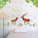 Sk9176 Green Nature Deer Wall Sticker - Image 2