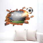 Sk9300 3D Football Broken The Wall Sticker - Image 3