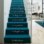 Stairs Stickers Staircase Riser Decor Decal Inspired Staircase Sticker Family Quote Motivational Decal 639Q - Image 2