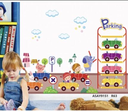 Shop Fun Parking Colorful WSXL Wall Stickers - Wall Stickers - Children's Wallpaper Stickers - Bedroom Wall Stickers  size 60x90 ay9151