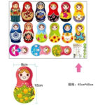 Russian Matryoshka Dolls Wall Stickers size 45x60 ay627 - Image 5