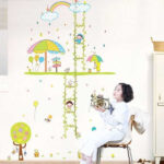 Creative cartoon character aerial staircase child height wall Sticker - Image 5
