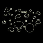 Cortina 25 cm Night Cartoon Radium Theme Vinly Wall Stickers Multi Color Glow in the Dark Sticker - Image 4