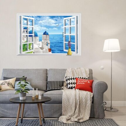 window wall stickers removable wall stickers living room sofa backdrop bedroom decorative painting landscapes