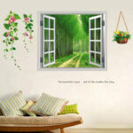 xl8021 window wall stickers living room bedroom wall stickers room decor bedside hallway wallpaper adhesive sticker - Image 2
